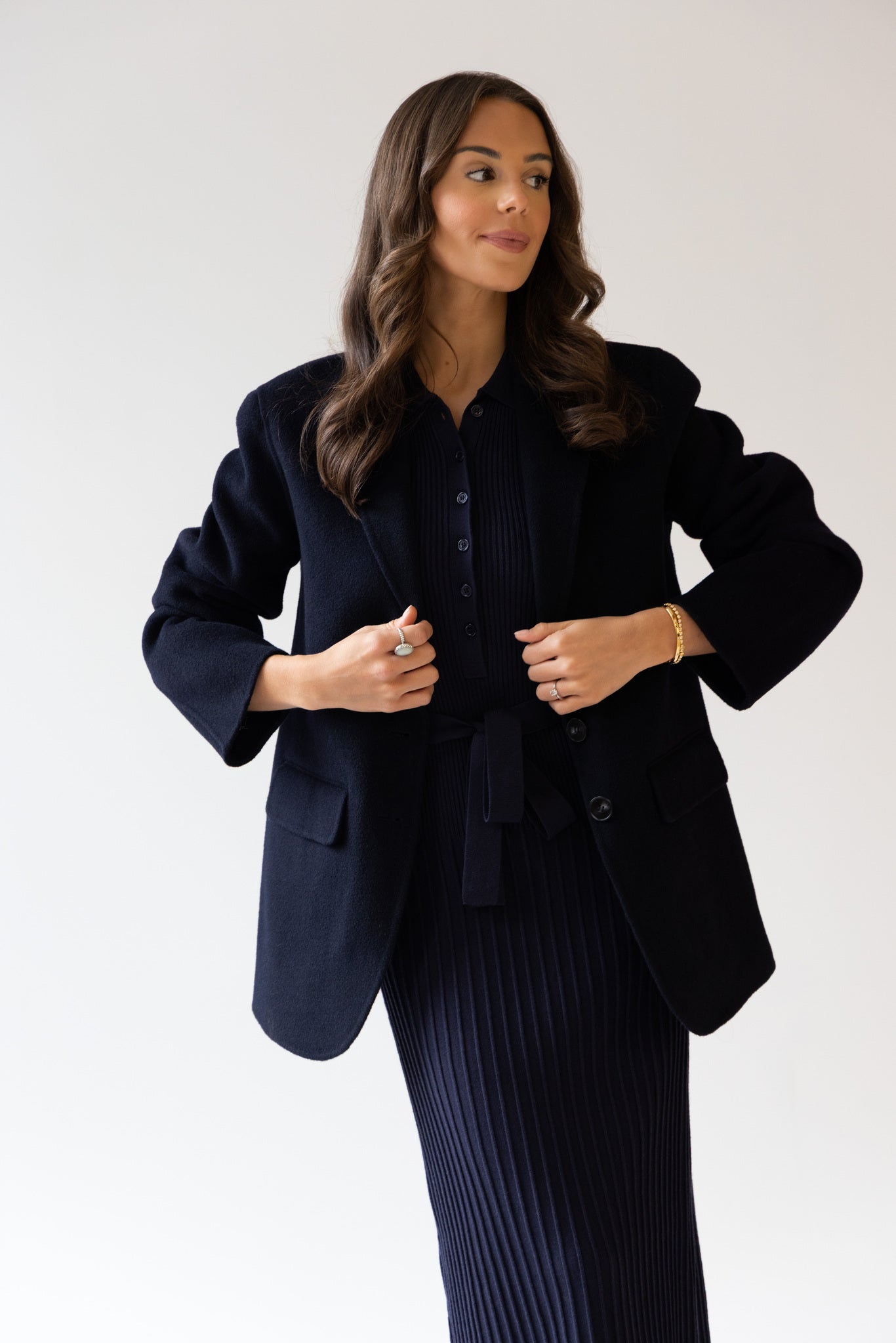 Wool-blend blazer